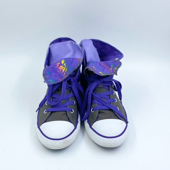 CONVERSE CT TWO FOLD HI CHARCOAL JUNIOR size 6 642872F - Picture 3 of 6